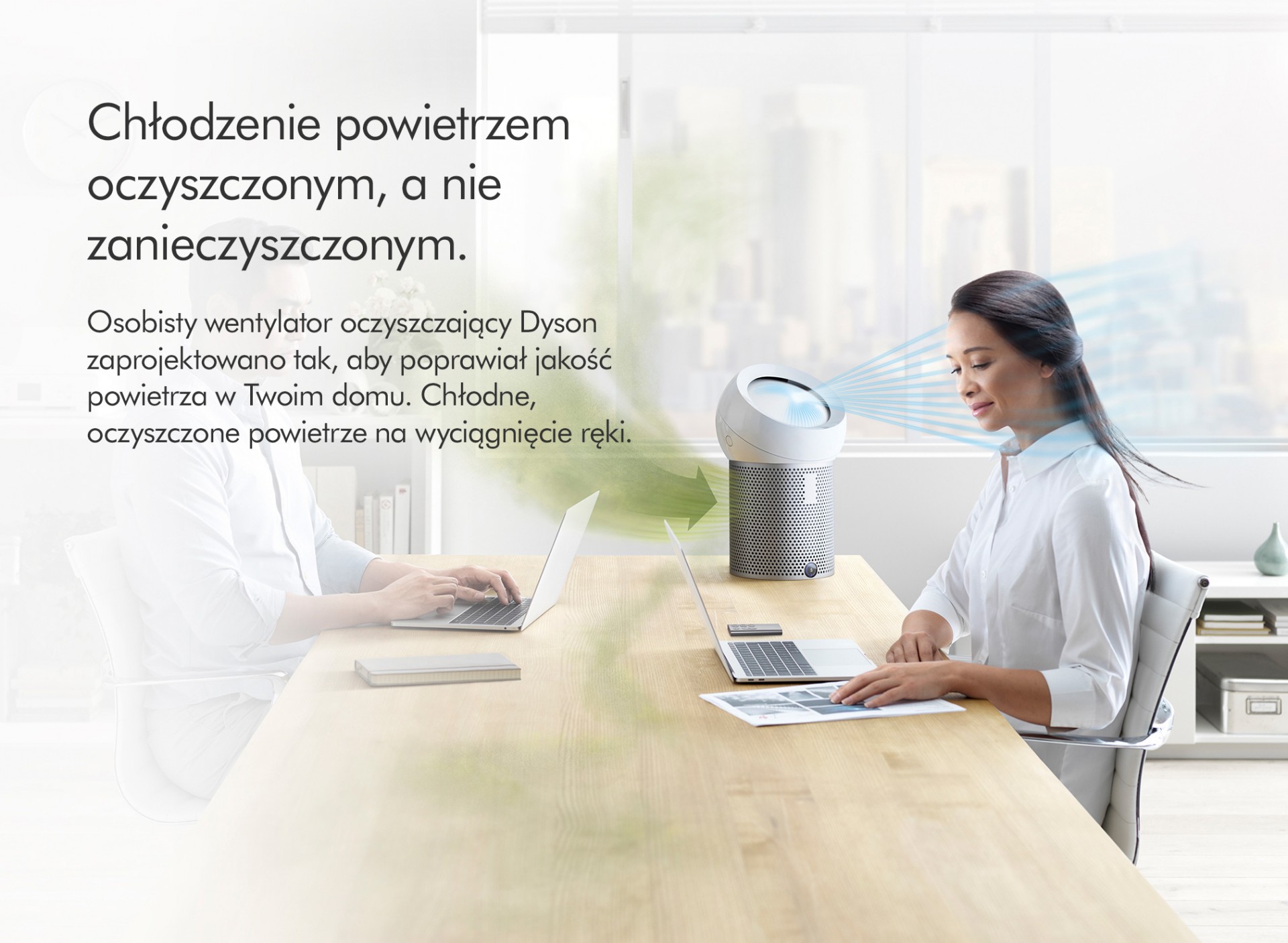 Dyson Pure Cool Me BP01 chłodzenie