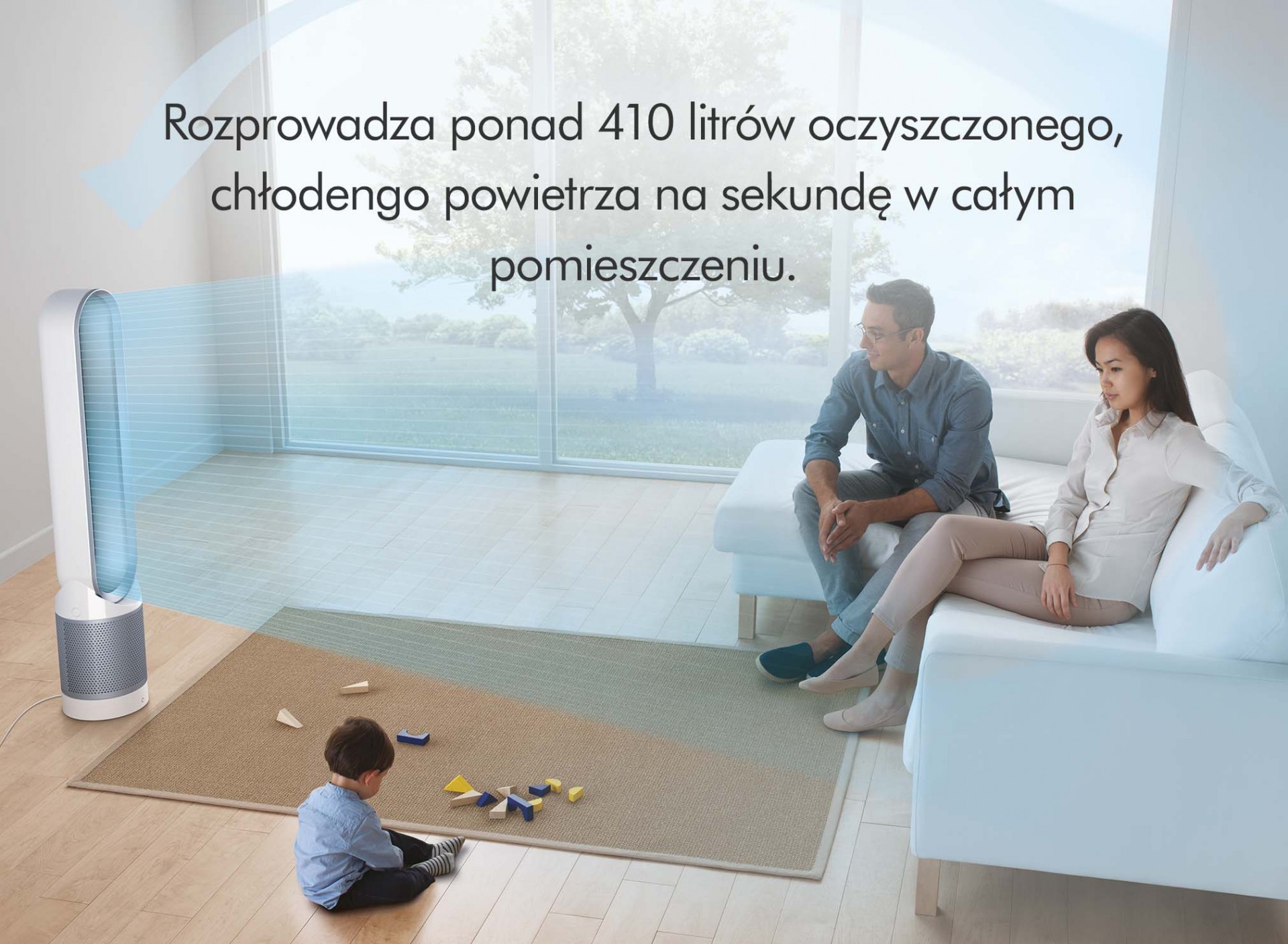 Dyson Pure Cool AutoReact TP00 chłodne powietrze