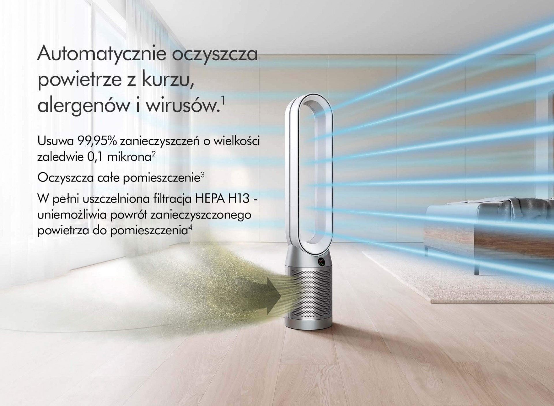 Dyson Purifier Cool TP07 automatycznie oczyszcza