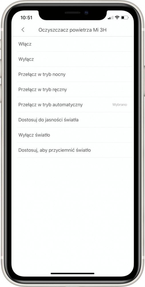 Automatyzacja Xiaomi – Menu “okres efektywności”