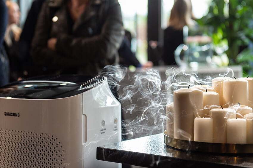 Reakcja na dym oczyszczacza Samsung