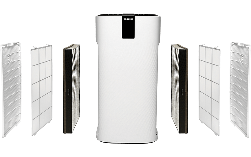 3 filtry z każdej strony w Toshiba CAF-X116XPL