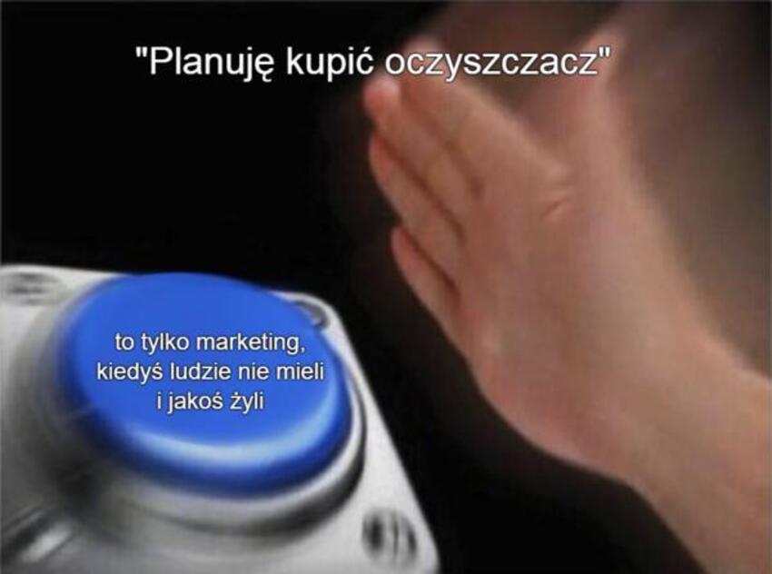 Mity o oczyszczaczach powietrza - mem