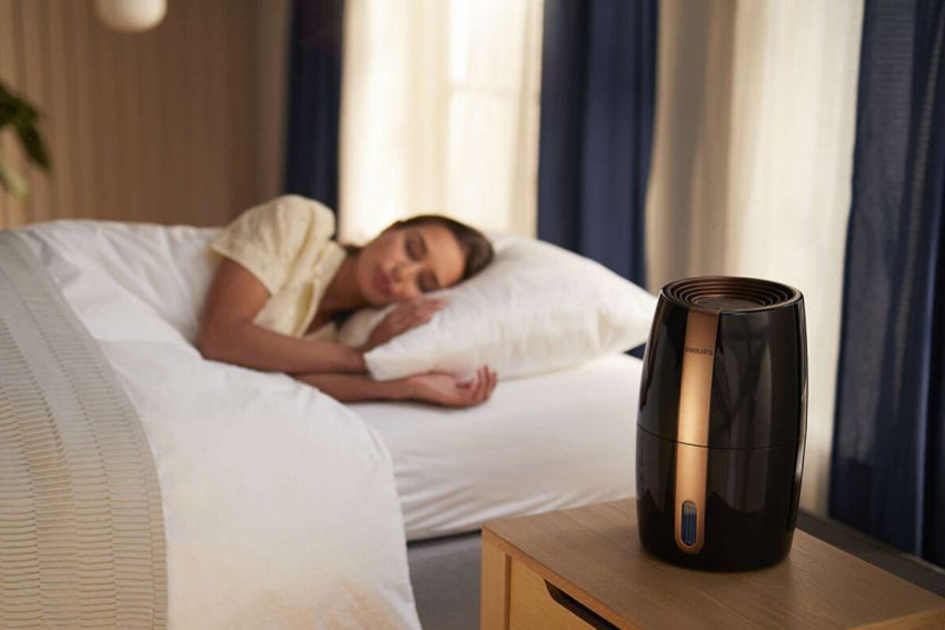 Nawilżacz powietrza w sypialni