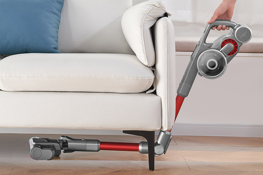 Odkurzacz pionowy ze zginaną rurą