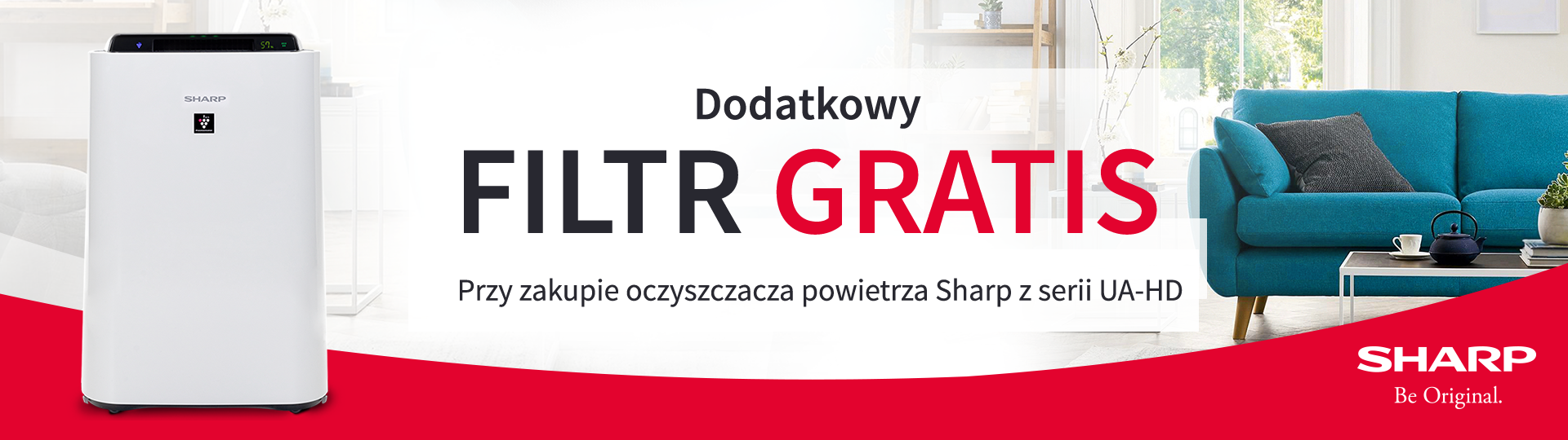 Dodatkowy filtr gratis – oczyszczacze Sharp
