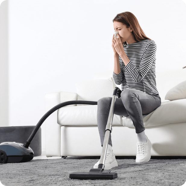 Kobieta z objawami alergii