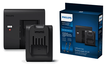 Philips XV1797/01 - wymienny akumulator litowo-jonowy 25.2 V w zestawie razem z ładowarką