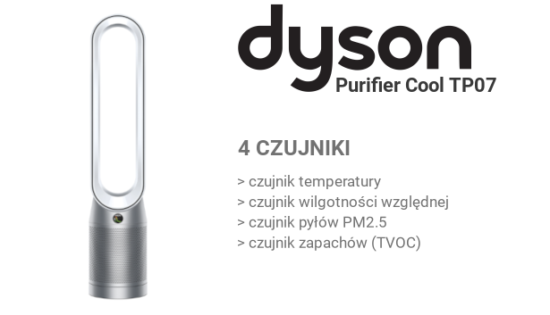 Czujniki w Dyson Purifier Cool TP07