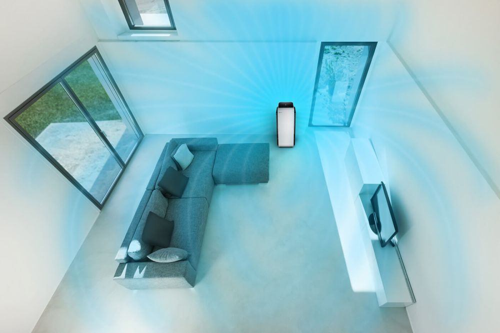 Usuwanie zanieczyszczeń przez oczyszczacz powietrza Blueair