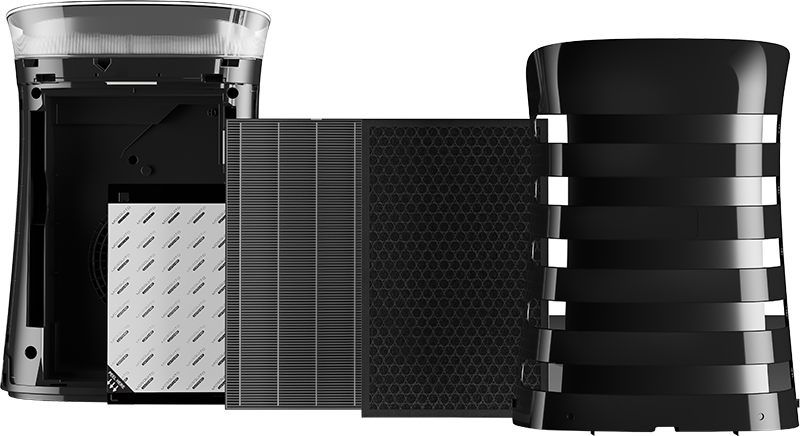 Sharp UA-PM50E-B rozłożone filtry