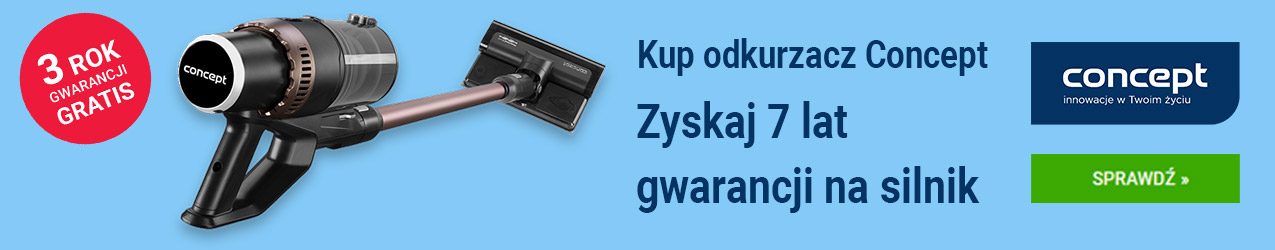 Odkurzacz pionowy Concept i 7 lat gwarancji na silnik