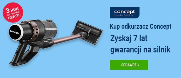 Odkurzacz pionowy Concept i 7 lat gwarancji na silnik