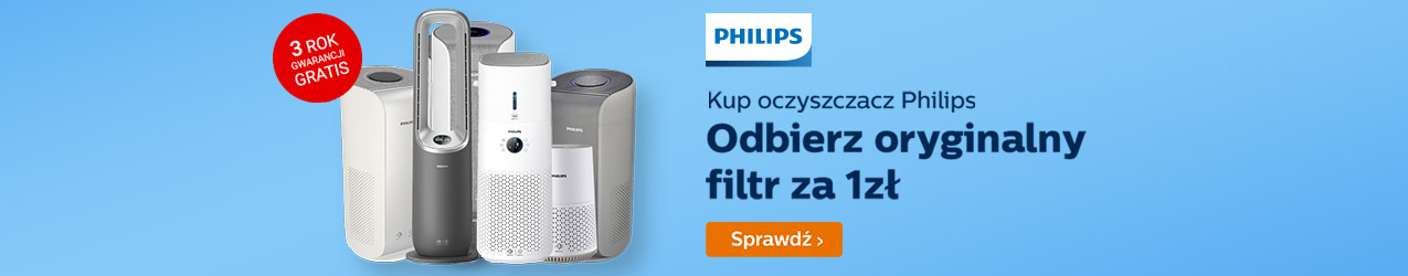 Kup oczyszczacz Philips i odbierz filtr za 1 zł
