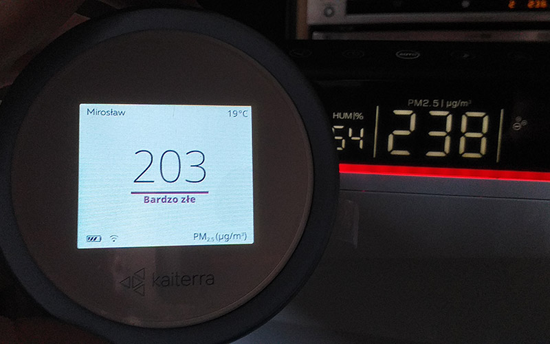 Air Clinic Space Wi-Fi porównanie czujnika