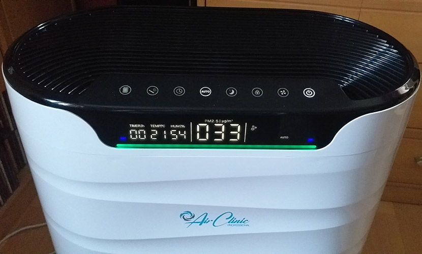 Air Clinic Space Wi-Fi wyświetlacz