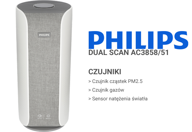 Philips Dual Scan AC3858/51 czujniki