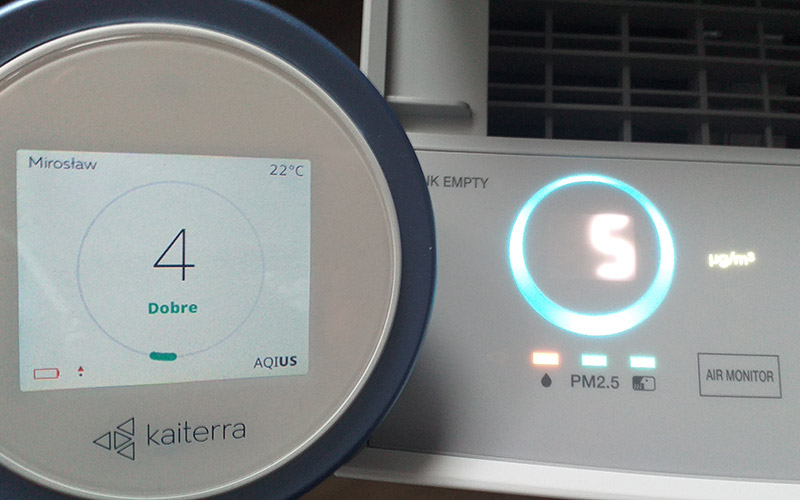 Daikin MCK70ZW - porównanie czujników z miernikiem