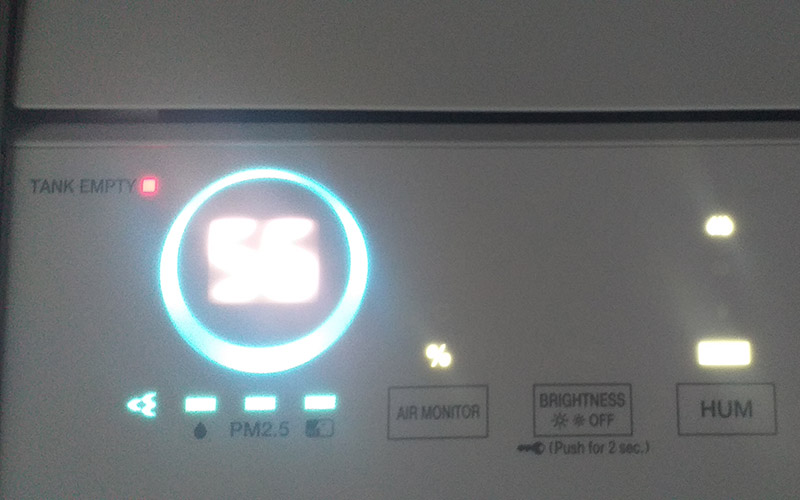 Daikin MCK70ZW - wskaźnik braku wody