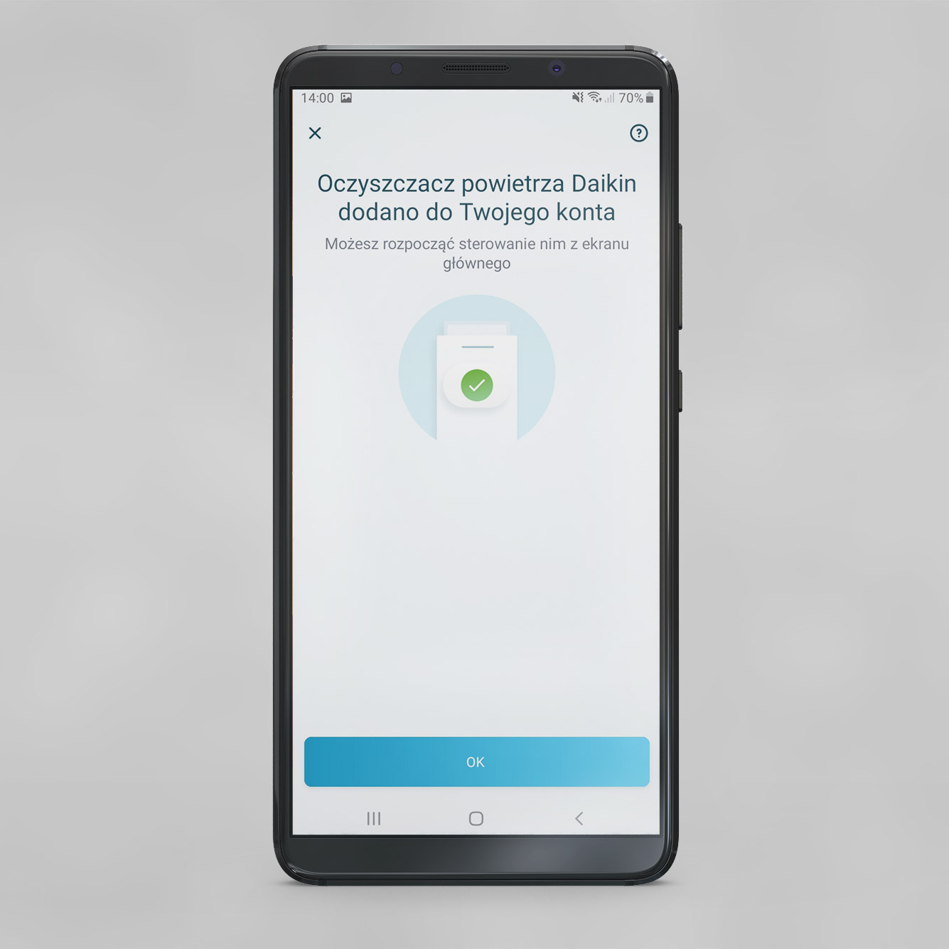 Zrzut z aplikacji Dyson ONECTA