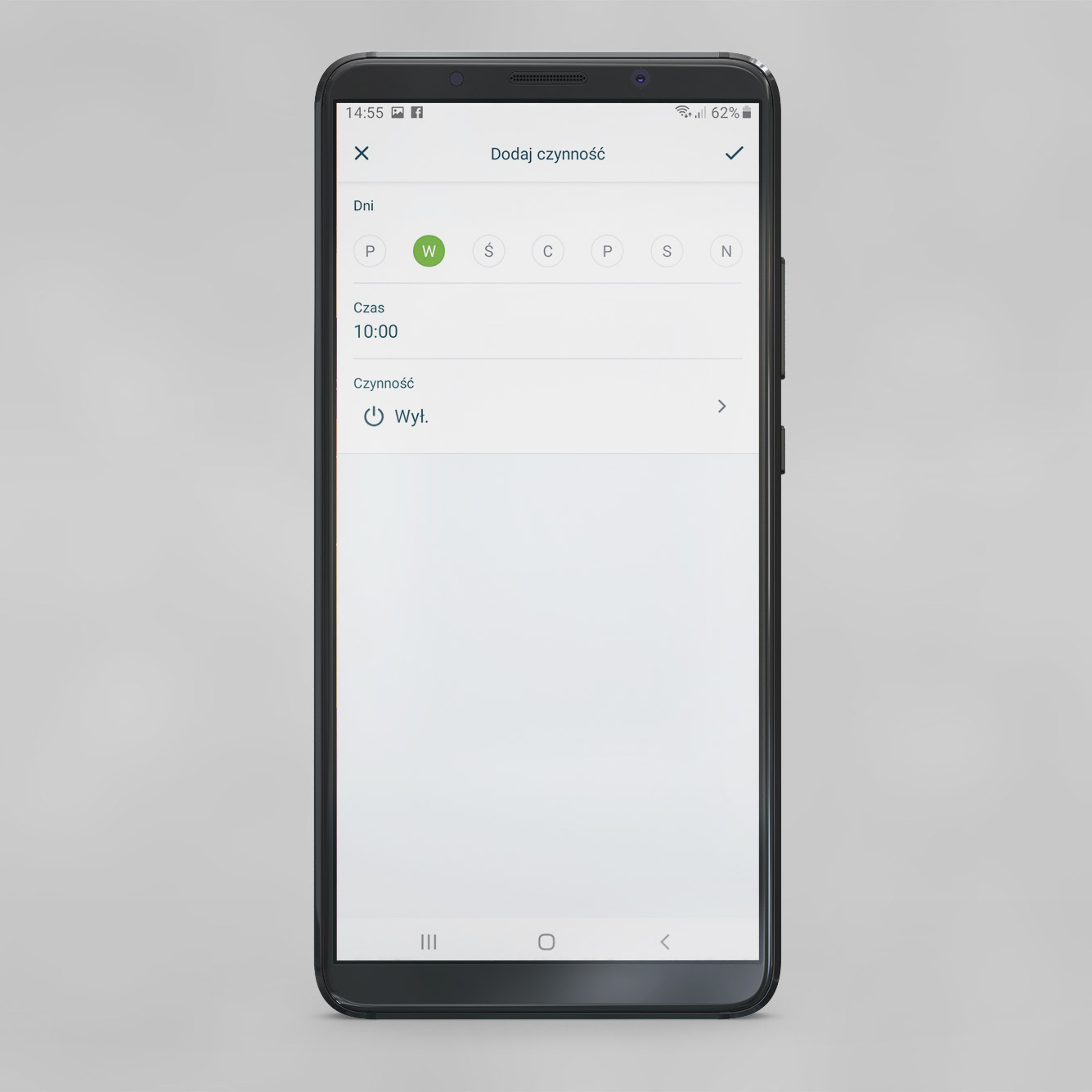 Zrzut z aplikacji Dyson ONECTA