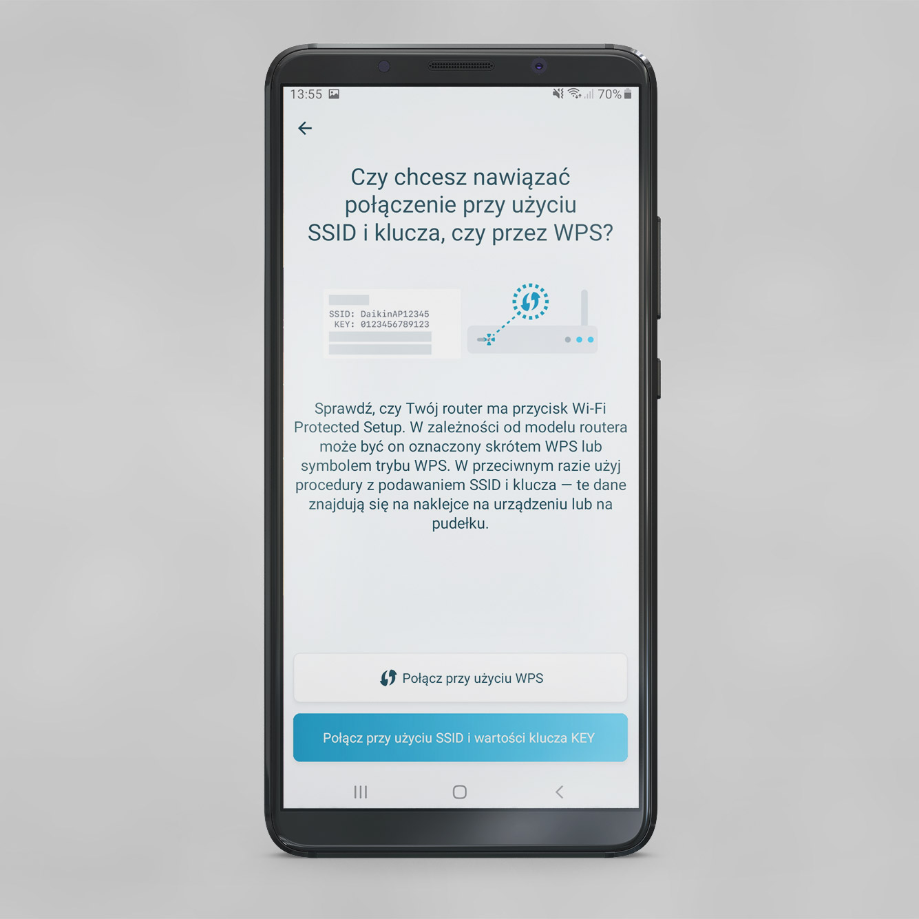 Zrzut z aplikacji Dyson ONECTA