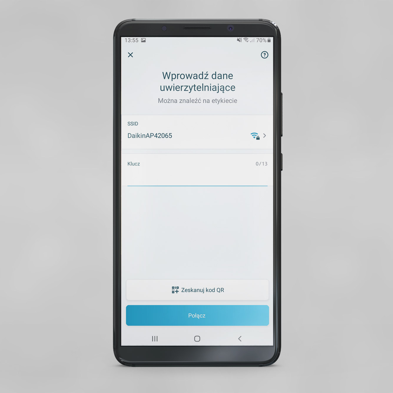 Zrzut z aplikacji Dyson ONECTA
