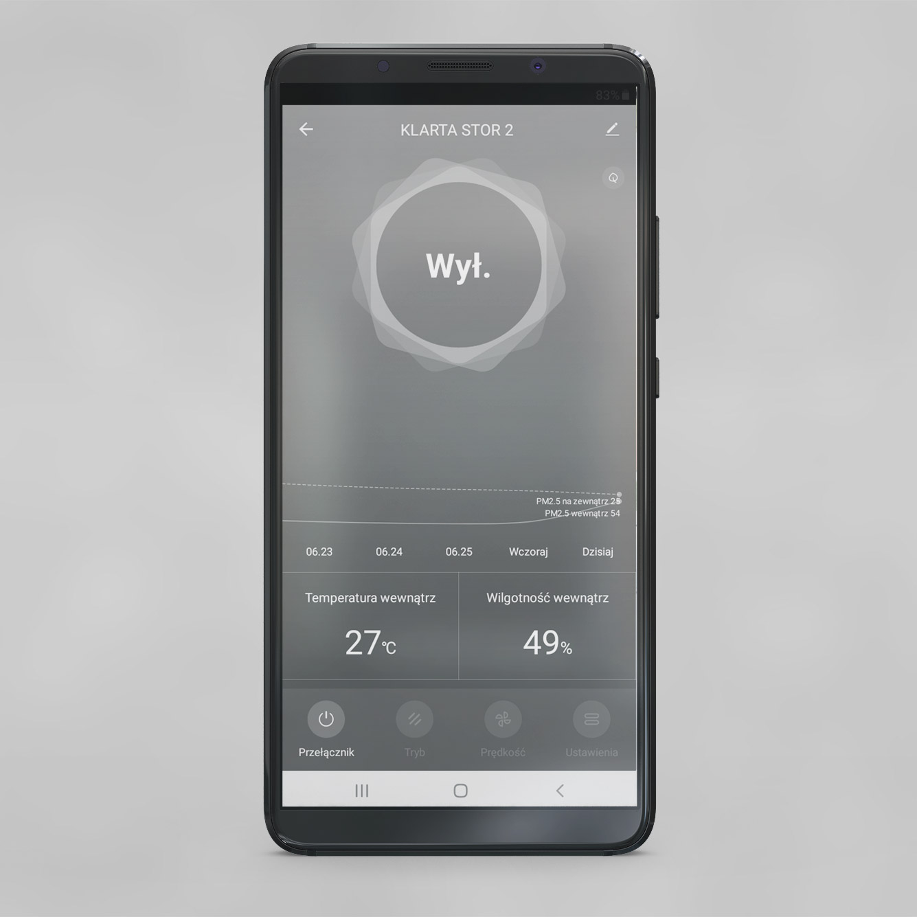 Zrzut z aplikacji Klarta