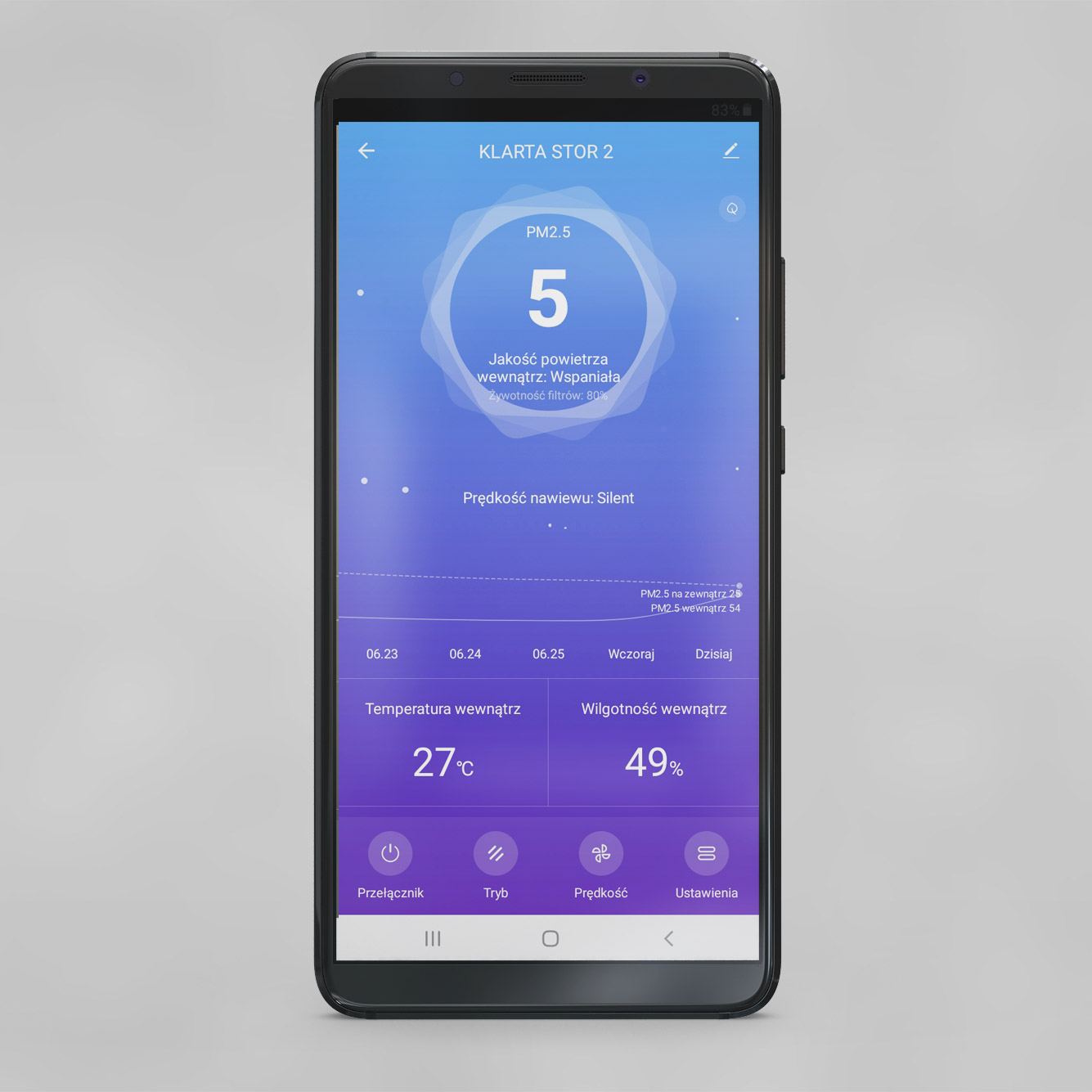 Zrzut z aplikacji Klarta