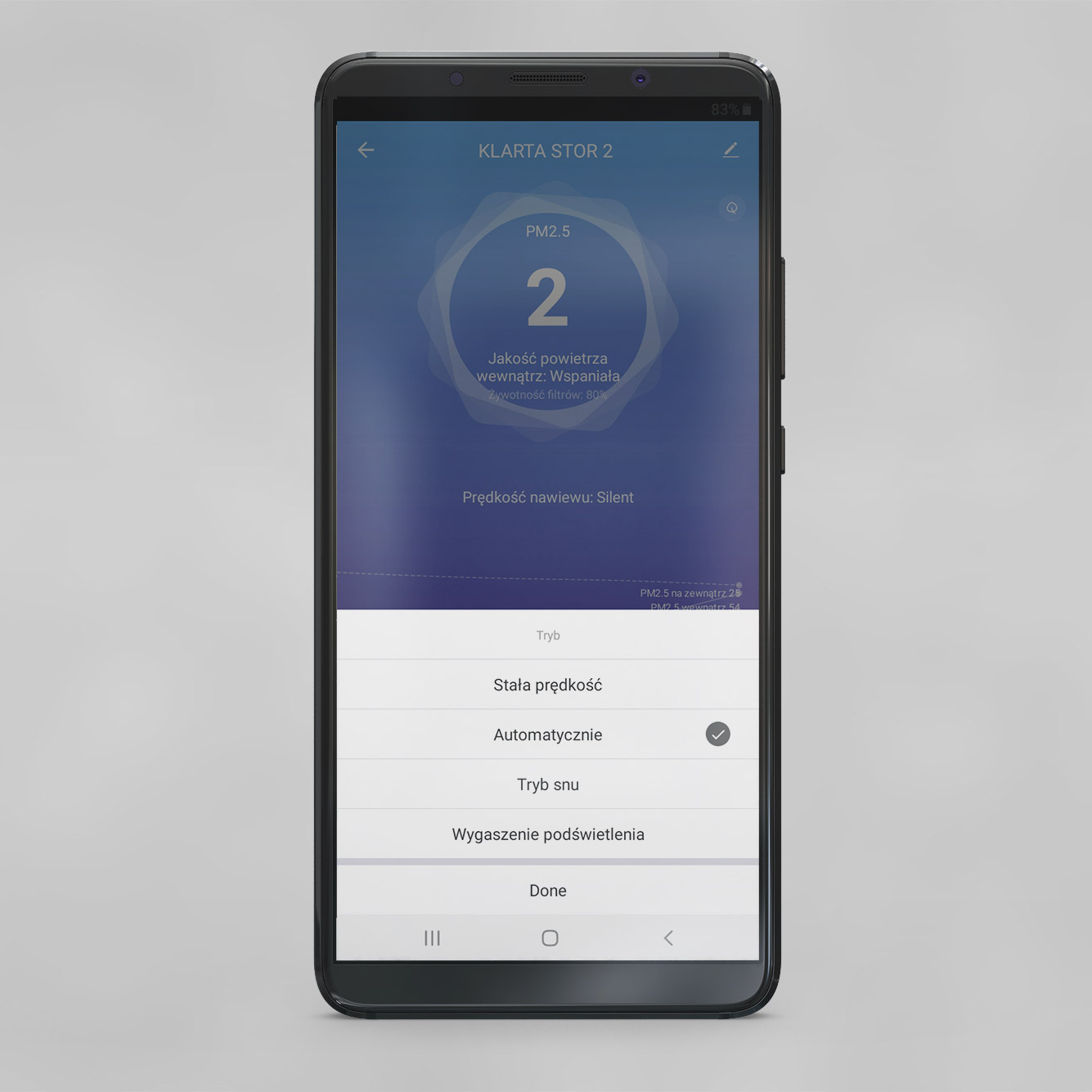 Zrzut z aplikacji Klarta