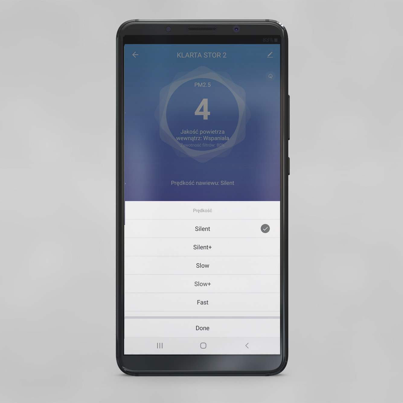 Zrzut z aplikacji Klarta