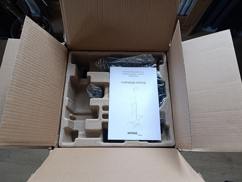 HYGSE akva - odkurzacz w pudełku zewnętrznym