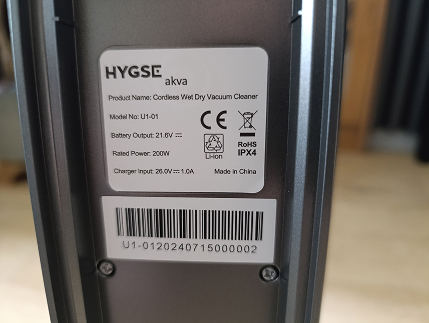 HYGSE akva - nalepka informacyjna