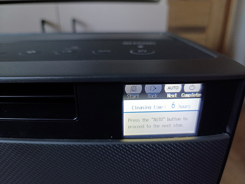 Sharp KI-TX100EU-H - tryb czyszczenia filtra nawilżacza