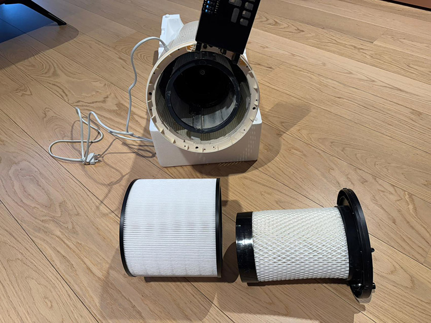 rozłożone filtry nawilżacza LIFAair LAH302