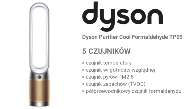 Dyson Purifier Cool Formaldehyde TP09 - czujniki