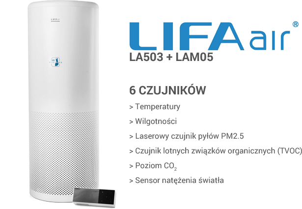 LIFAair LA503 + LAM05 czujniki