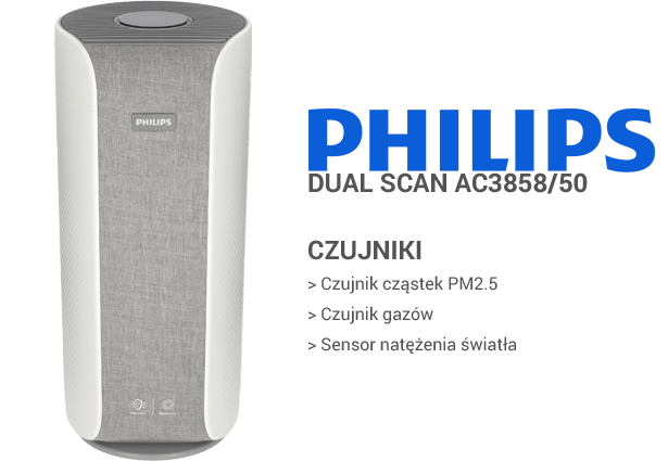 Philips Dual Scan AC3858/50 czujniki