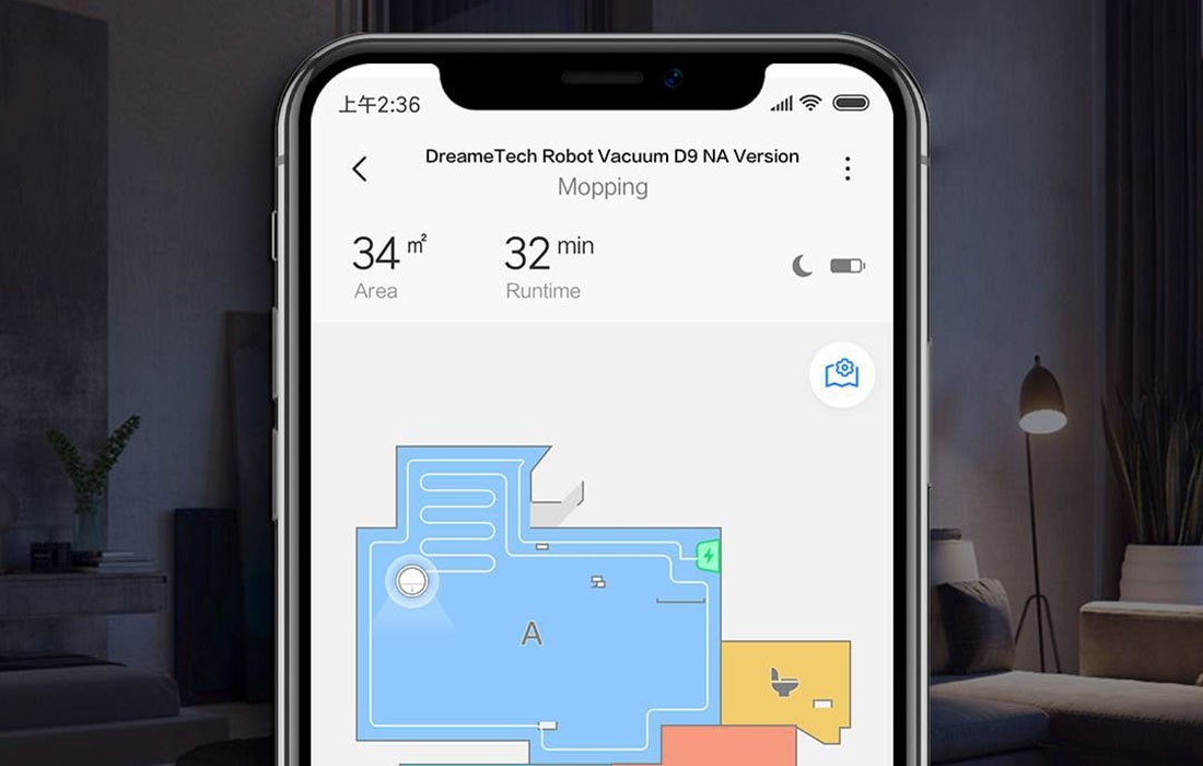 Aplikacja mobilna do obsługi robotów marki Dreame