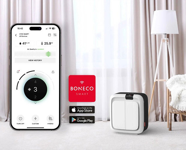 Boneco H700 Smart - zrzut z aplikacji mobilnej