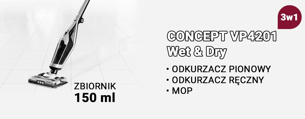 Concept VP4201 Wet & Dry - z funkcją mopowania