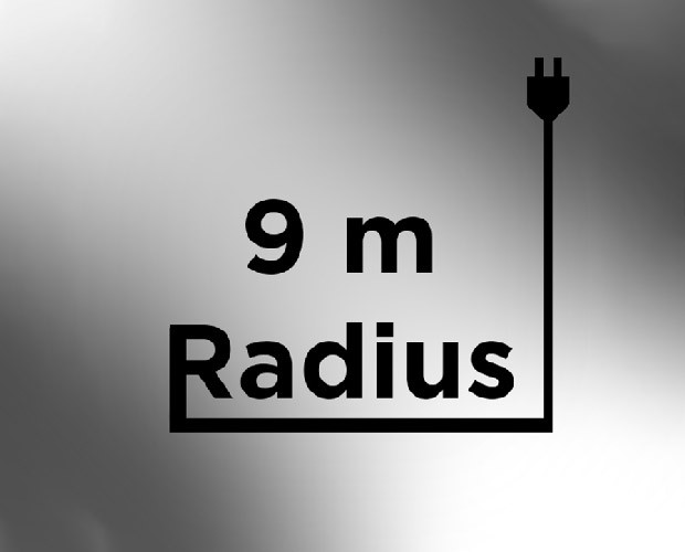 zasięg działania odkurzacza Concept VP8338 Groovy Home