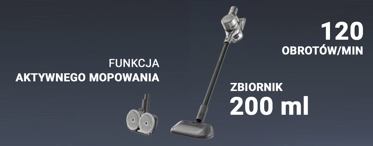 Funkcja mopowania w Dreame R20 Aqua