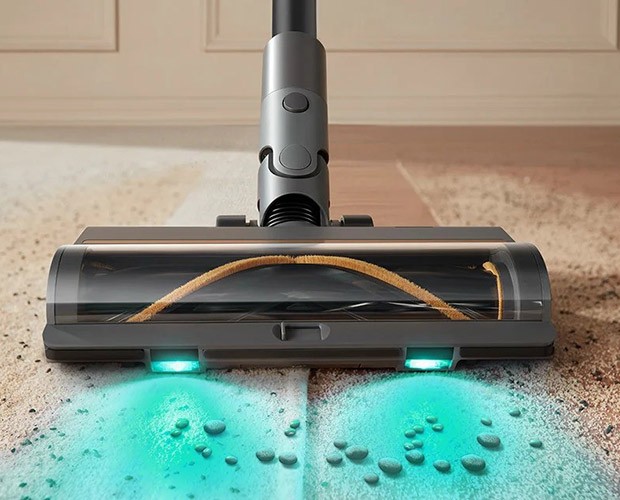 Podświetlenie LED w odkurzaczu Dreame R20 Aqua