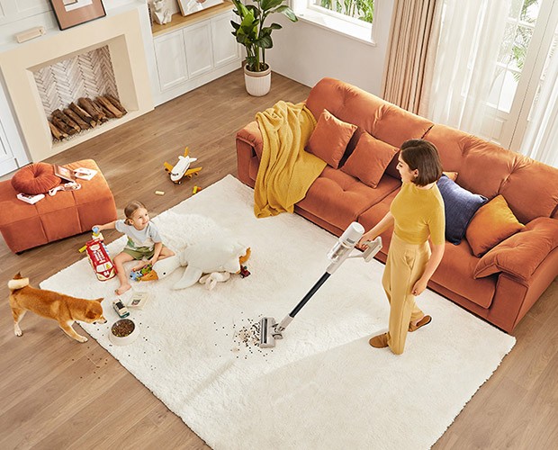 Dreame U10 - odkurzanie dywanu