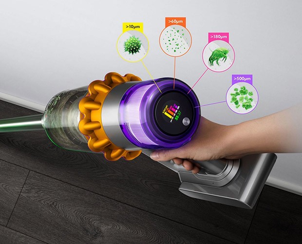 Wyświetlacz w odkurzaczu Dyson V15 Detect™ Absolute