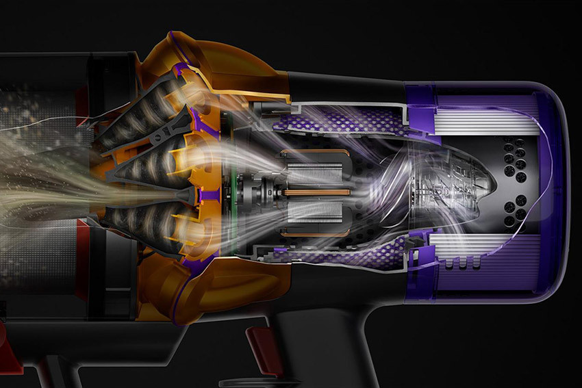 System filtracji Dyson V15s Detect Submarine™ zatrzymujący mikroskopijne cząstki kurzu