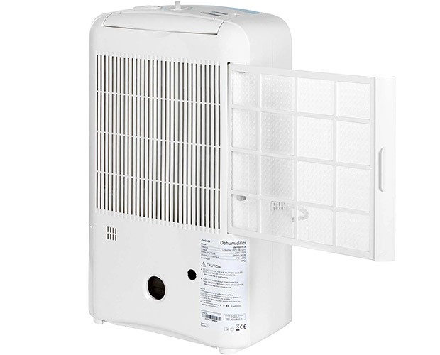 EcoAir DD1 Simple MK3 - widok z tyłu oraz filtr z jonami srebra