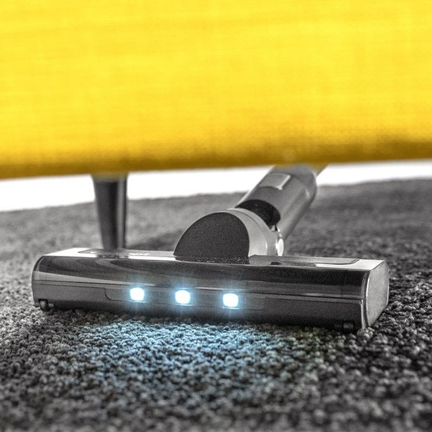 Działanie podświetlenia LED w odkurzaczu pionowym Concept