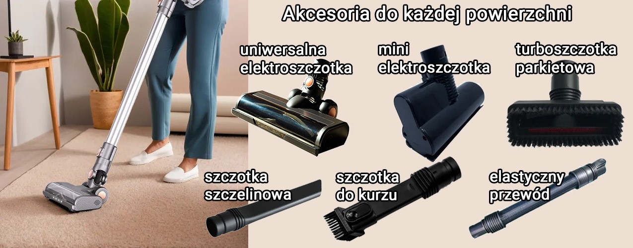 akcesoria w zestawie z odkurzaczem HYGSE handy